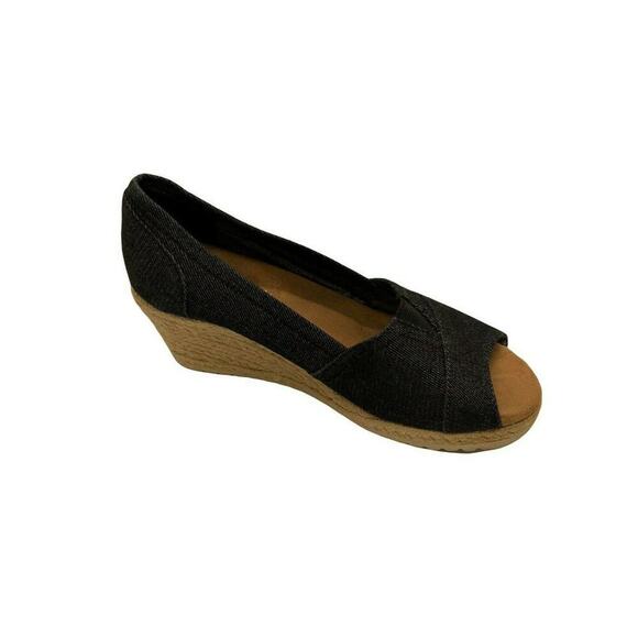 Skechers Memory Foam Shoes Women's Size 9 Wedges Open Toe Slip On Espadrilles - Picture 5 of 9